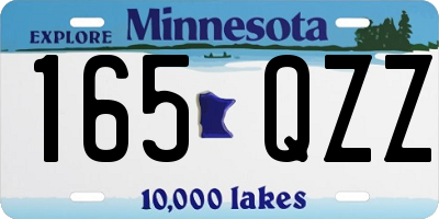 MN license plate 165QZZ