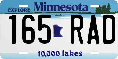 MN license plate 165RAD