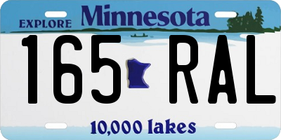 MN license plate 165RAL