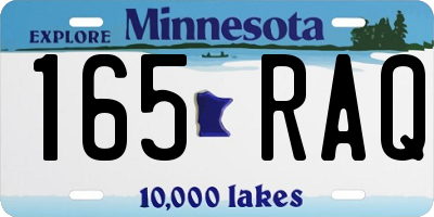MN license plate 165RAQ