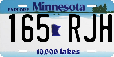 MN license plate 165RJH