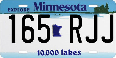 MN license plate 165RJJ