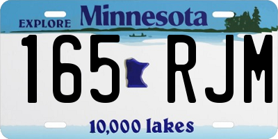 MN license plate 165RJM