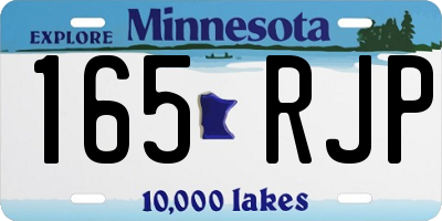 MN license plate 165RJP