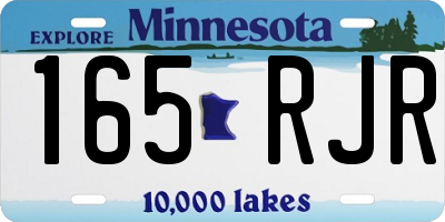 MN license plate 165RJR