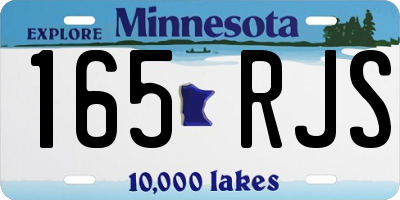 MN license plate 165RJS