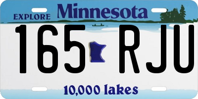 MN license plate 165RJU