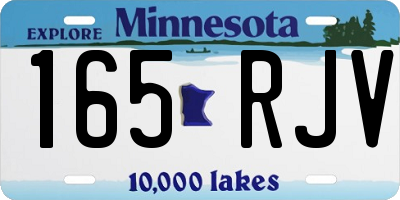 MN license plate 165RJV