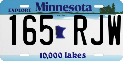 MN license plate 165RJW