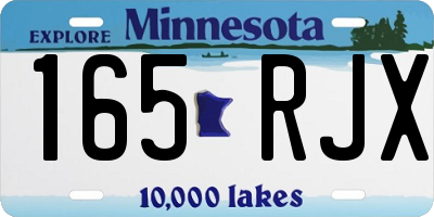 MN license plate 165RJX