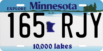 MN license plate 165RJY