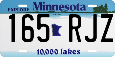 MN license plate 165RJZ