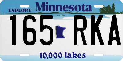 MN license plate 165RKA