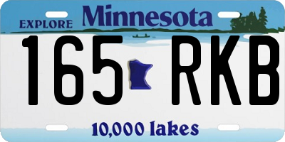 MN license plate 165RKB
