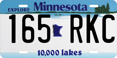 MN license plate 165RKC
