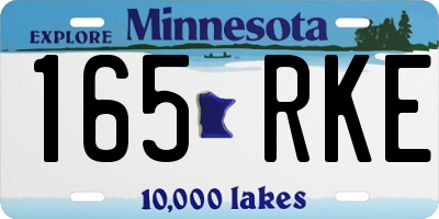 MN license plate 165RKE