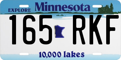 MN license plate 165RKF