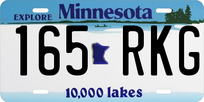MN license plate 165RKG