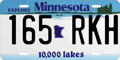 MN license plate 165RKH