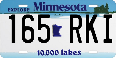 MN license plate 165RKI