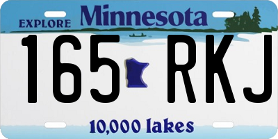 MN license plate 165RKJ