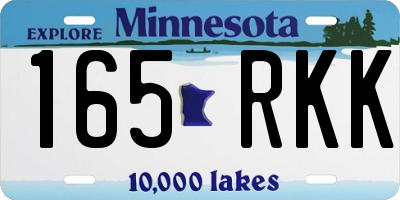 MN license plate 165RKK