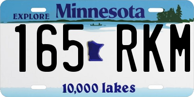 MN license plate 165RKM