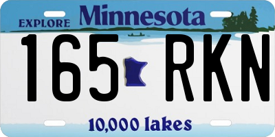 MN license plate 165RKN