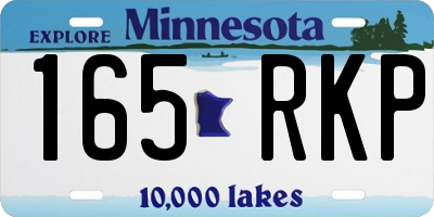 MN license plate 165RKP