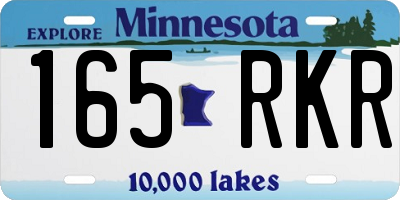 MN license plate 165RKR