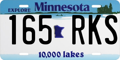 MN license plate 165RKS