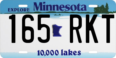 MN license plate 165RKT