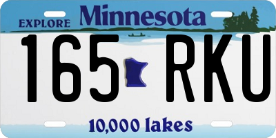 MN license plate 165RKU