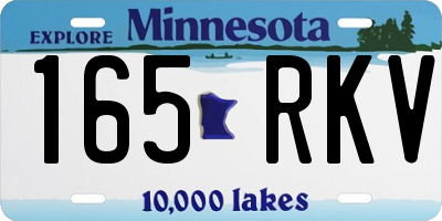 MN license plate 165RKV