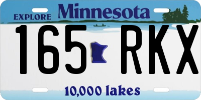 MN license plate 165RKX