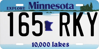 MN license plate 165RKY