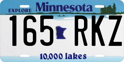 MN license plate 165RKZ