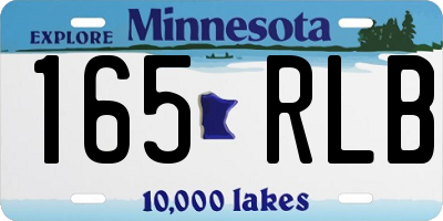 MN license plate 165RLB