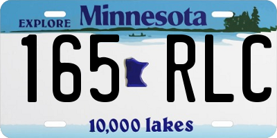 MN license plate 165RLC