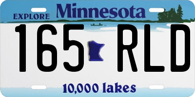MN license plate 165RLD