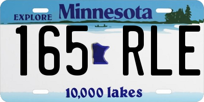 MN license plate 165RLE