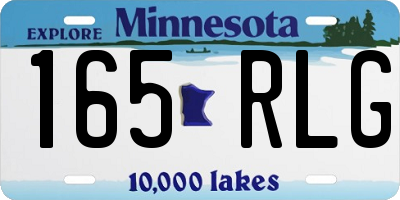 MN license plate 165RLG