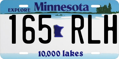 MN license plate 165RLH