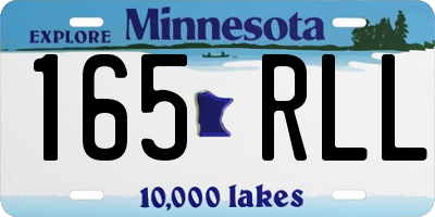 MN license plate 165RLL