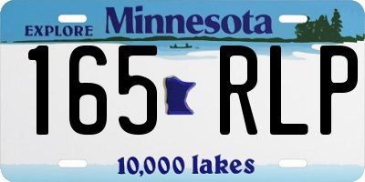 MN license plate 165RLP