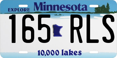 MN license plate 165RLS