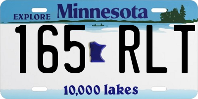 MN license plate 165RLT