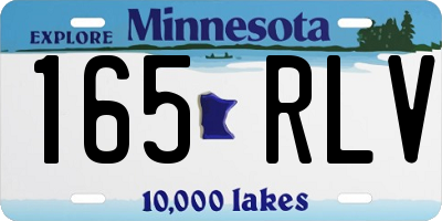 MN license plate 165RLV