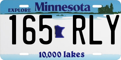 MN license plate 165RLY