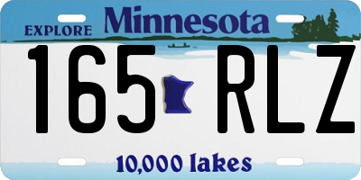 MN license plate 165RLZ